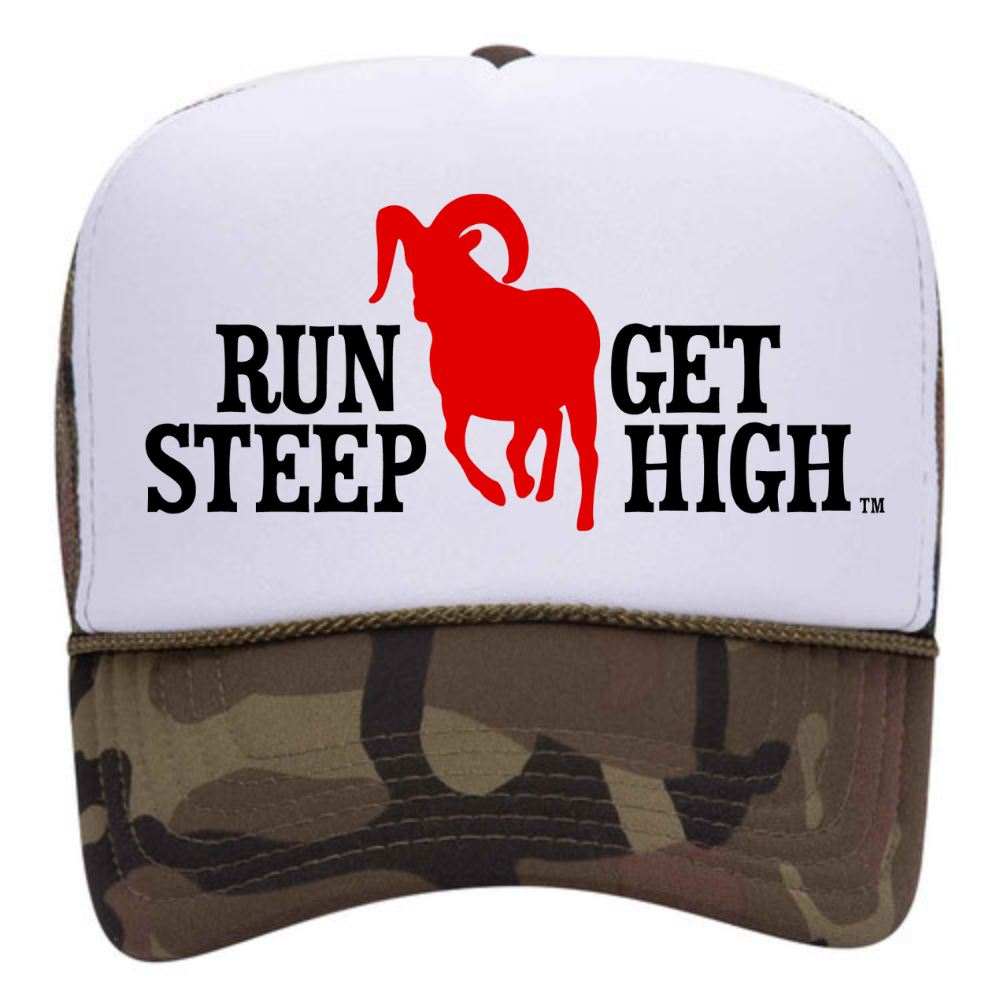 Run Steep Get High Foamie Trucker