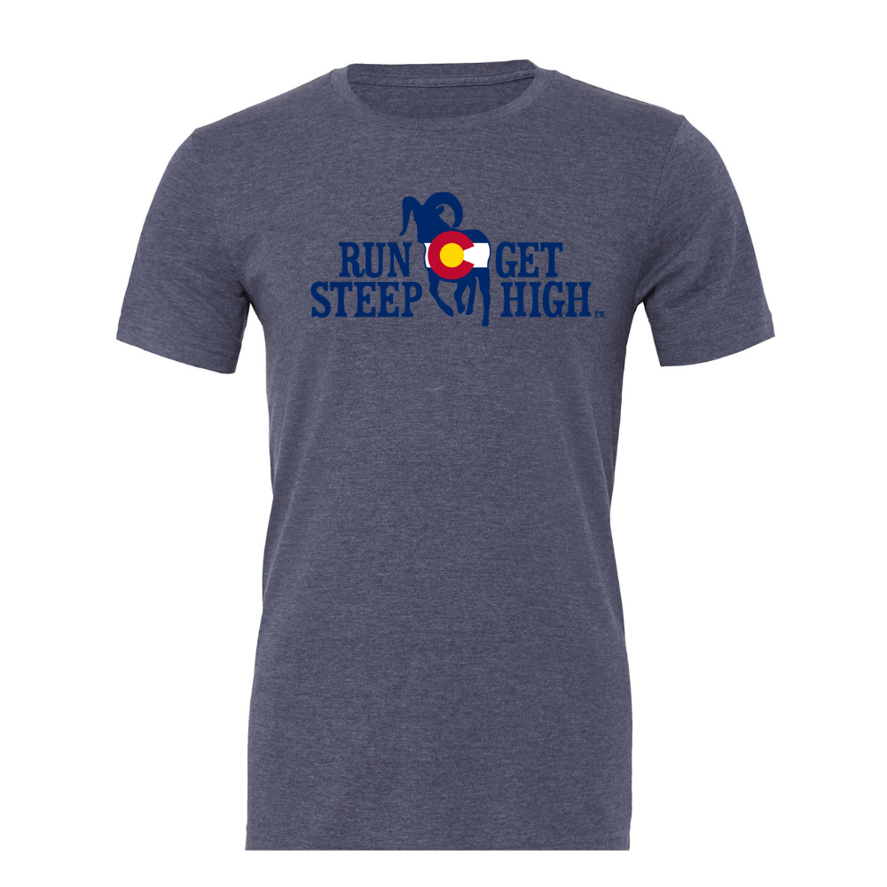Run Steep Get High Colorado Unisex Triblend Tee